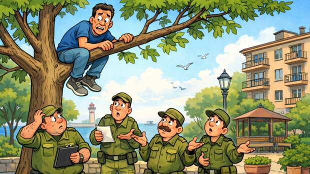 «СТРАНА.ua»: в Одессе мужчина залез на дерево, чтобы спастись от сотрудников ТЦК