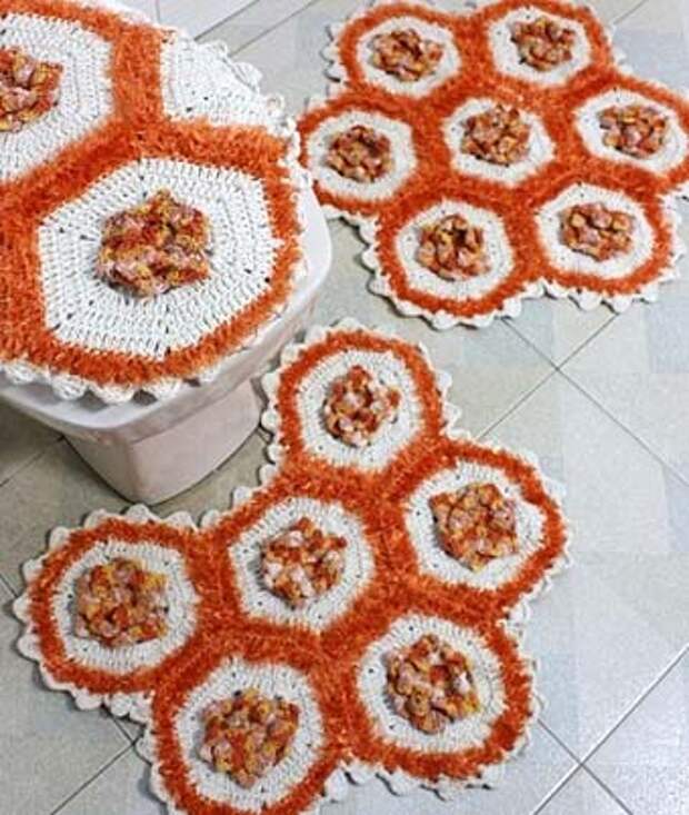 сделаем сами коврики для ванной комнаты