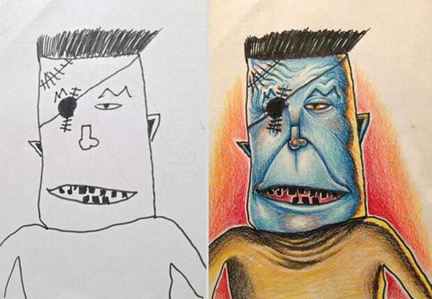 рисунки детей и родителей 6