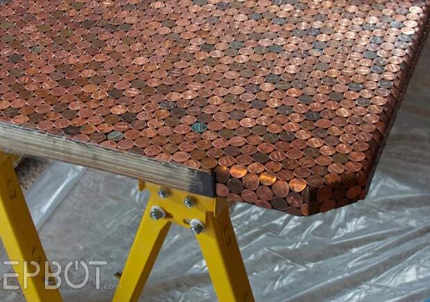 Столик из монет (Diy)