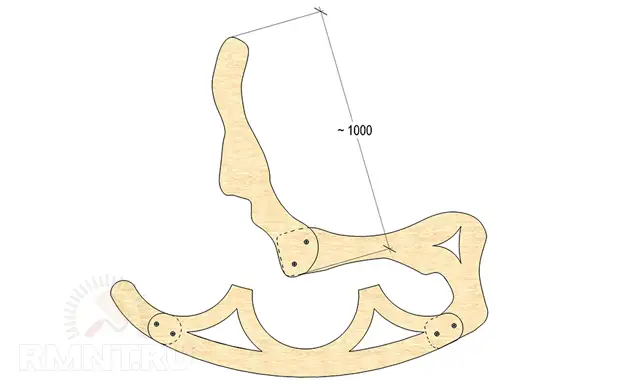 Размеры дуг кресла качалки из толстой фанеры