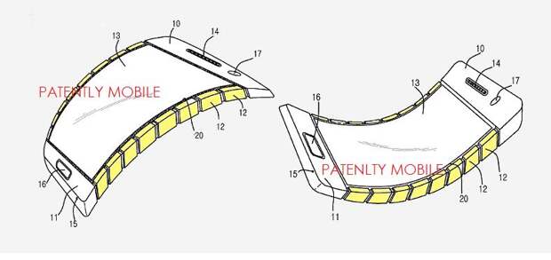 Samsung получила патент на конструкцию гибкого смартфона-2 Samsung получила патент на конструкцию гибкого смартфона-2