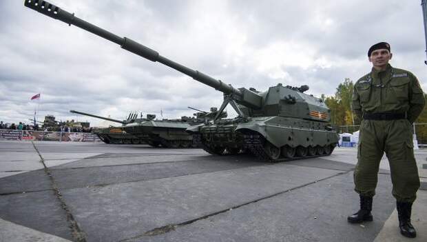 Самоходное артиллерийское орудие 2С35 на базе Т-90 Коалиция-СВ, архивное фото