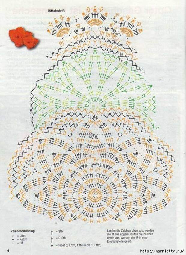 Круглые салфетки крючком. Схемы (14) (511x699, 277Kb)
