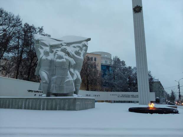 Фото Рязани после ночного снегопада