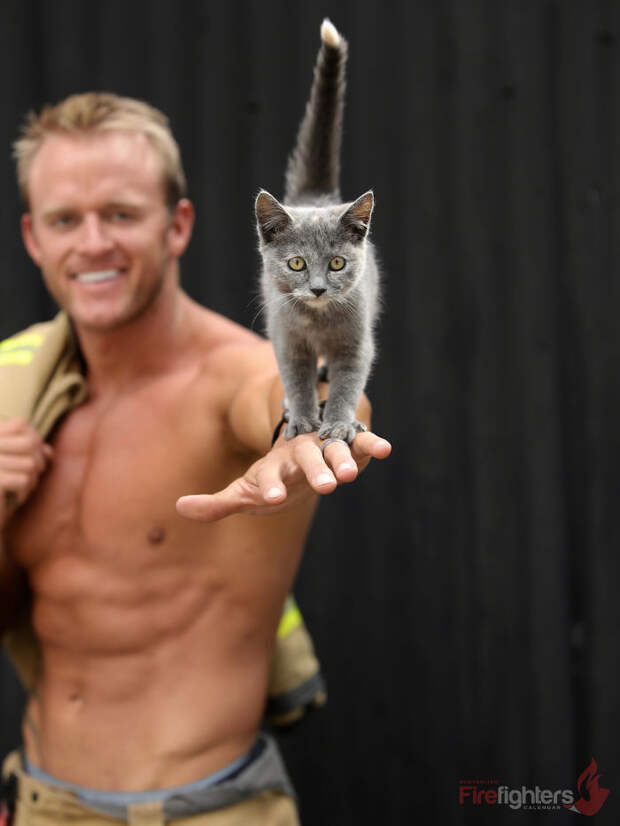 Австралийские пожарные на календаре 2019 снялись с животными