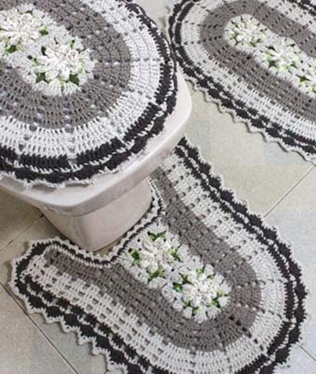 красивые коврики для ванной своими руками