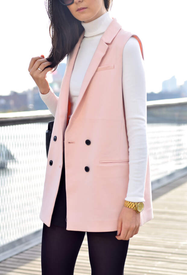 Pink Sleeveless Blazer 16