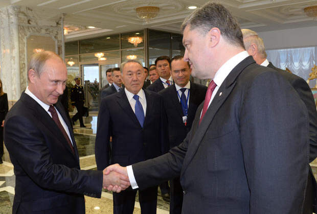 Владимир Путин и Петр Порошенко