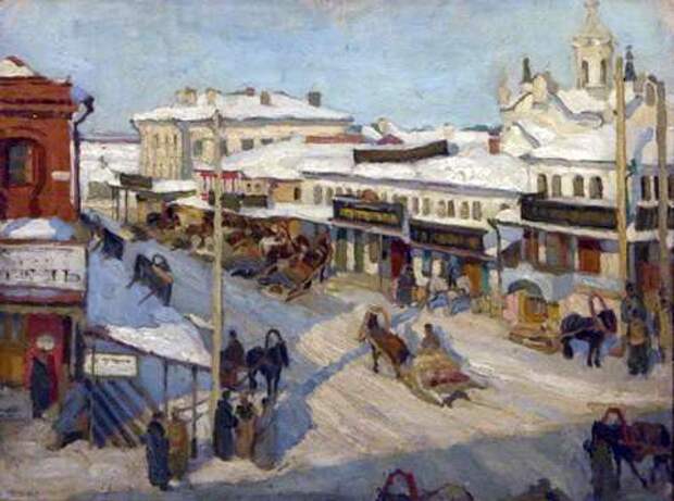 1909 Нижний Новгород зимой. - Юон Константин Федорович