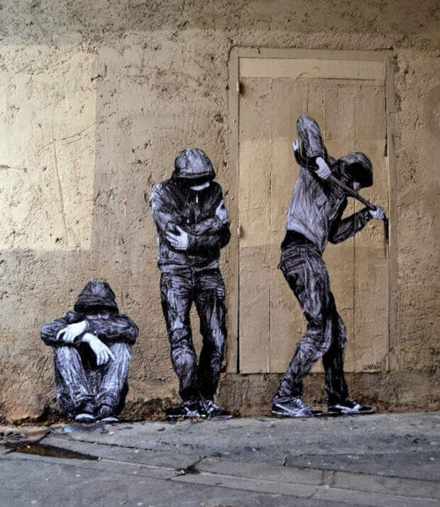 16. Париж, Франция граффити, стрит-арт, художники