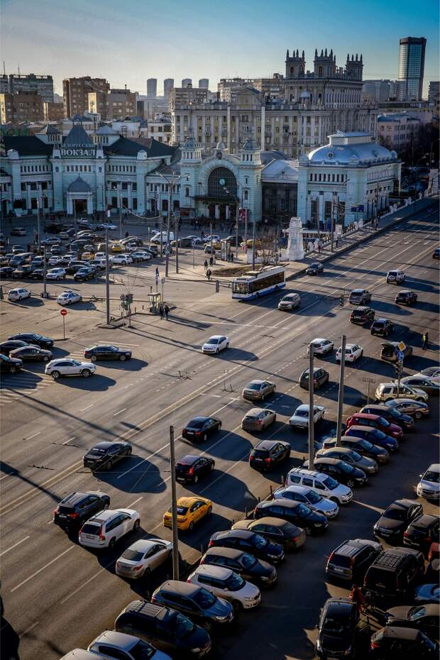 ID: 10632262 Дата съемки: 02.04.2015 Описание: Россия. Москва. Вид на Белорусский вокзал. Михаил Почуев/ТАСС