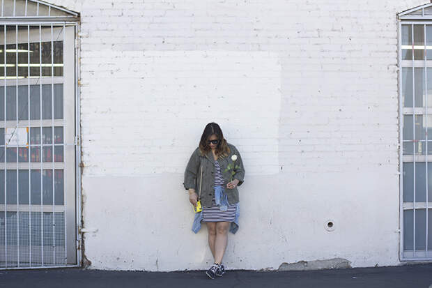 Los Angeles white wall in DTLA
