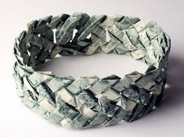 Money Bracelet Origami - Dollar Bill Art