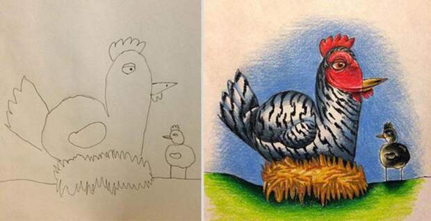 рисунки детей и родителей