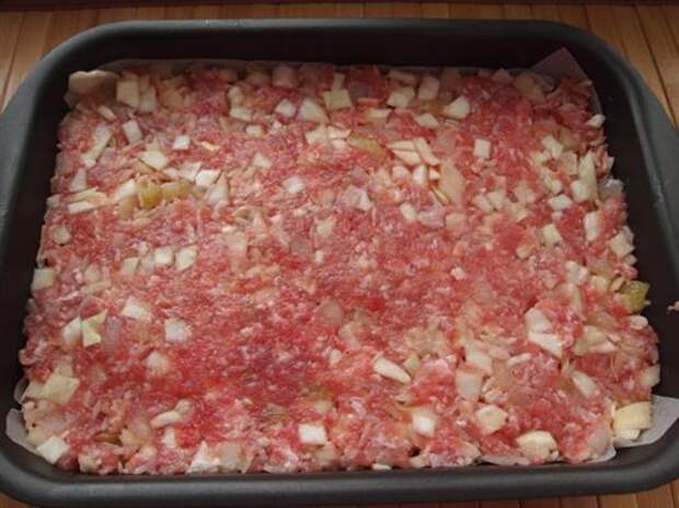 Мясная запеканка с овощами