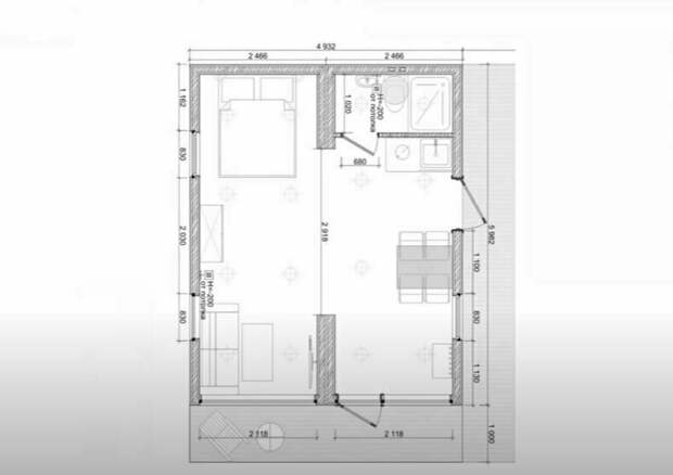 Панорамные окна и четкое зонирование: необычный дом-малютка 30 м² для сдачи в аренду