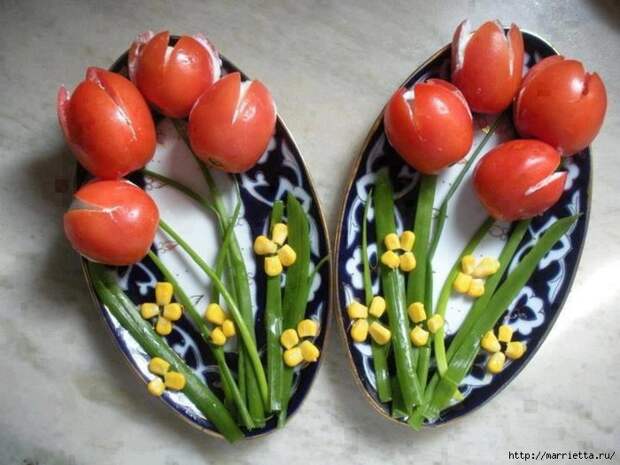 Розы и корзинки из ветчины, тюльпаны из помидоров и другие красивые вкусности (23) (700x525, 258Kb)