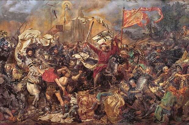Ян Матейко. Фрагмент картины «Грюнвальдская битва», 1878 г.