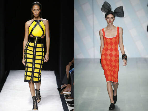 Геометрические принты модных платьев весна-лето 2015
