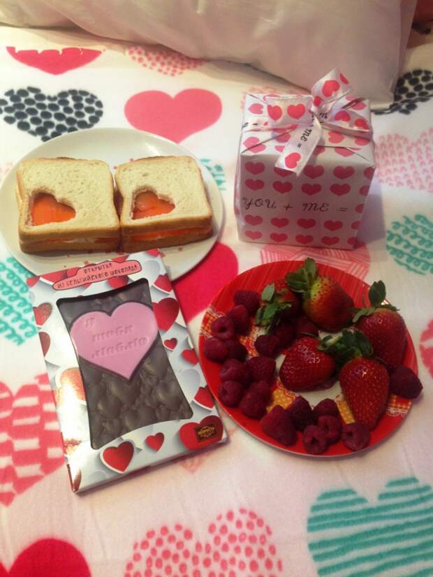 Идея завтрака на День Святого Валентина
