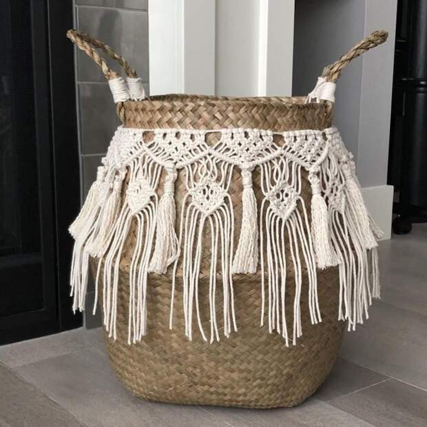 Корзины с макраме декором (трафик)