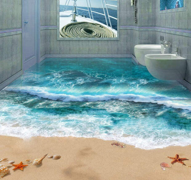 3D пол для ванной комнаты (5)