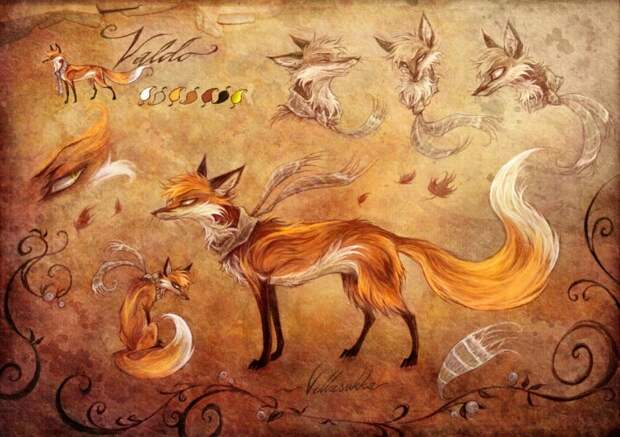 Рисованые лисы от финской художницы Villasukka (31 рисунок)
