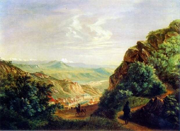 Пятигорск. Масло. (1837год). М.Ю. Лермонтов. Пятигорск. Масло. (1837год). М.Ю. Лермонтов.