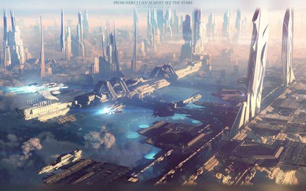 Города будущего: 20 фантастических иллюстраций будущее, город, иллюстрация, фотошоп, фэнтези