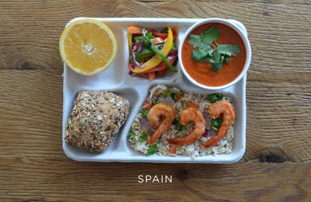 Испания ланч, обед, рацион, школа, школьный обед