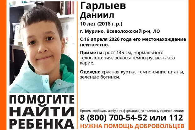 В Мурино ребенок написал матери сообщение и пропал