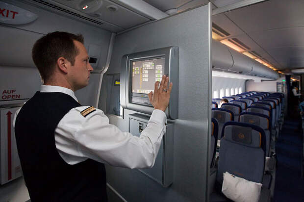 Полет на новом гигантском самолете Airbus A380