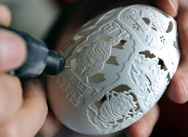 Удивительная резьба по яичной скорлупе - 5 Января 2013 - "Secret worlds"