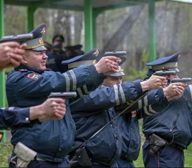 Полиции разрешено. Стреляют в ментов арты. Два мента стреляют друг друга. Полицейский стреляет в медведя.