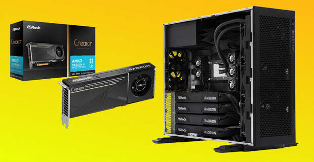 Четыре видеокарты со 128 ГБ памяти суммарно и 96-ядерный процессор. Это максимальная конфигурация рабочей станции ASRock GAI4G-R9700