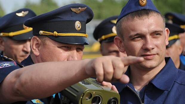 Офицеры вооруженных сил РФ во время совместной воздушно-огневой конференции ВВС И ПВО России и Белоруссии
