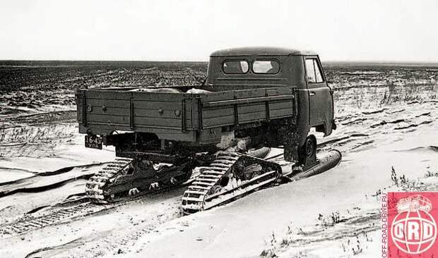 Полугусеничный УАЗ-451С на базе бортового УАЗ-451Д. 1962 год. 