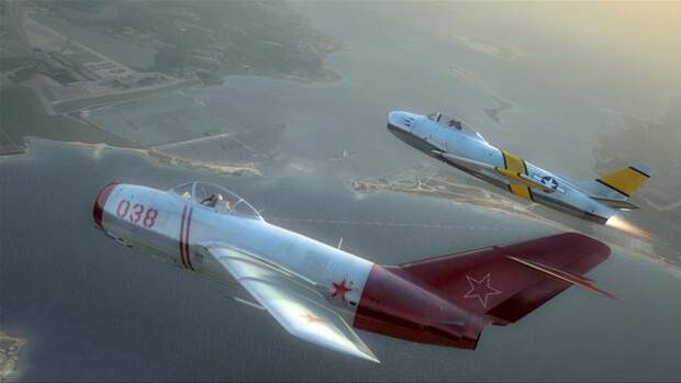 Миг-17 и F-86 Sabre 