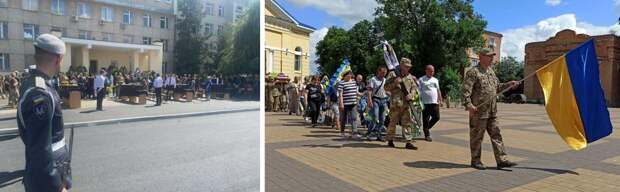 Похороны полковника и подполковников в Одессе