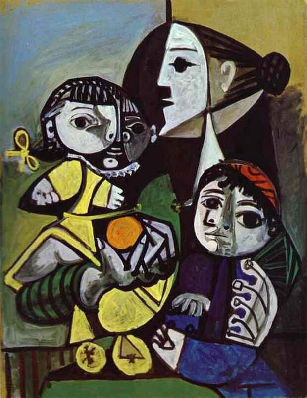 Пабло Пикассо. Франсуаза, Клод и Палома. 1951 год