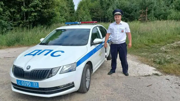 Во Владимирской области патруль ГИБДД спас из горящего дома пенсионеров и собаку