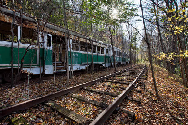 Abandoned Trolley Graveyard