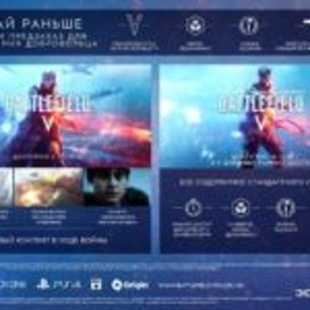 Плюшки за предзаказ Battlefield 5  