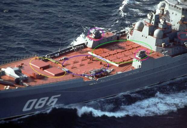 На снимке Википедии показано, что у больших кораблей наиболее опасно.
