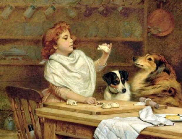 «Маленькая стряпуха и два ее ассистента» /Charles Burton Barber