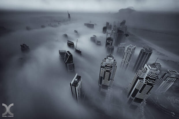 Дубай окутанный туманом-4