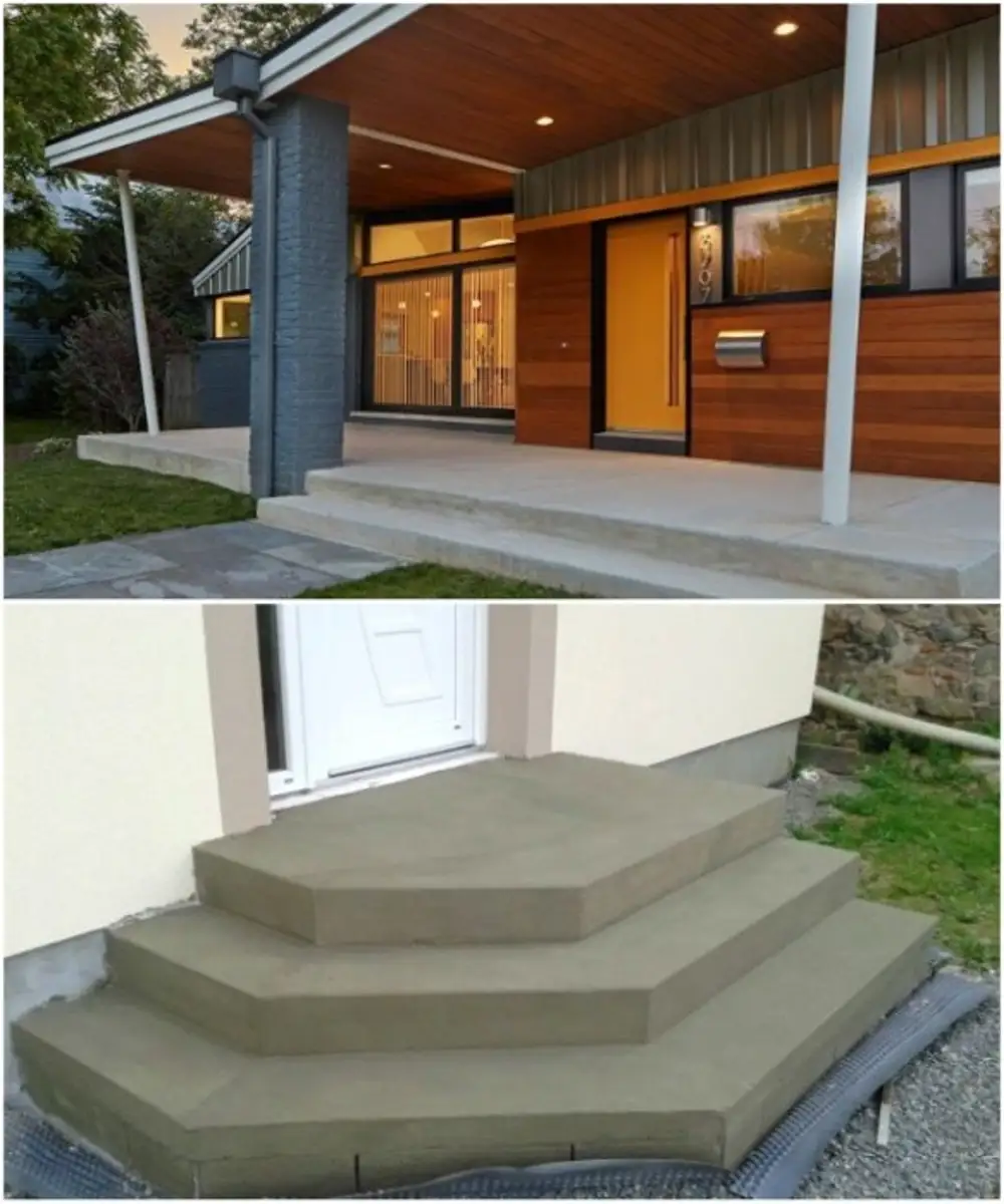 крыльцо дома из бетона фото