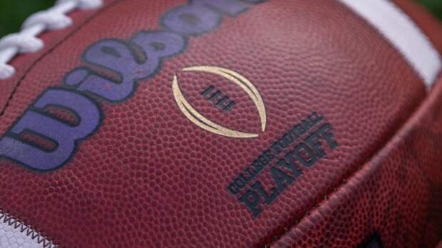 CFP logo on football