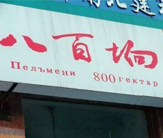 Невероятно смешные китайские вывески на русском языке: юмор на каждом шагу!